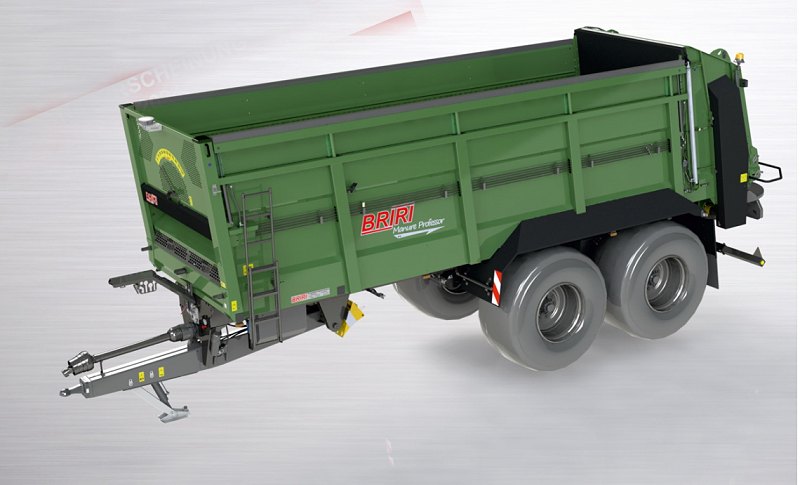 BRIRI MANURE Professor 24/34 t tandem és tridemtengelyes szerves trágya, komposzt és mész szóró