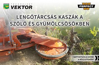 Lengőtárcsás kaszák a szőlő és gyümölcsösökben