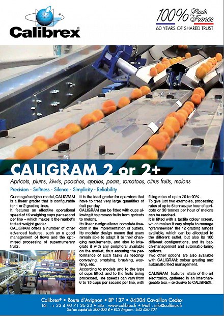 CALIGRAM-2-or-2 gyümölcs súly osztályozó -GB