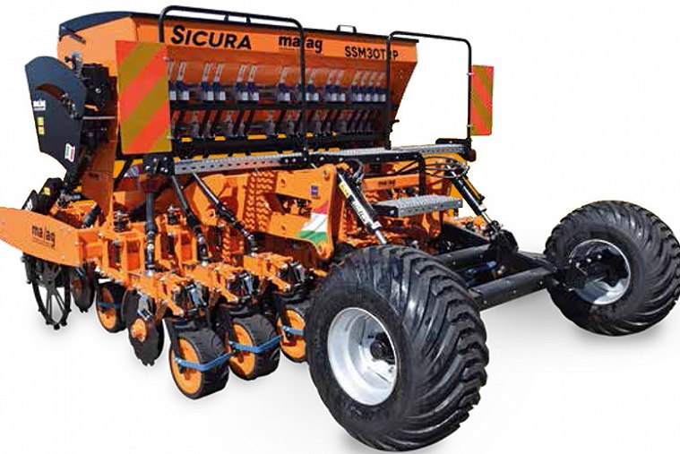 MAAG SICURA SSM mechanikus vontatott Min-Till és  No-Till vetőgép