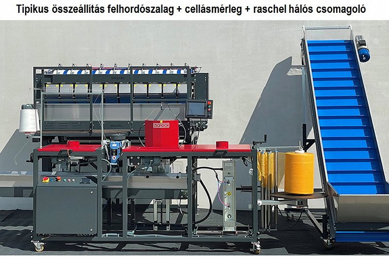 SORPAC RF-900, 10 t/óra raschel hálós automata csomagoló gépek