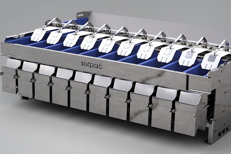 SORPAC MW-1013 CA speciális sárgarépára (10 cellás, max 12 t/ó) automata cellásmérleg 